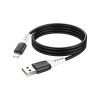 Дата кабель USB 2.0 AM to Lightning 1.0m 2.4A silicone X82 black HOCO (6931474768537) - Зображення 3