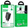 Зарядное устройство HOCO N60 Gentle USB-C PD20W Black (6942007644174) - Изображение 3