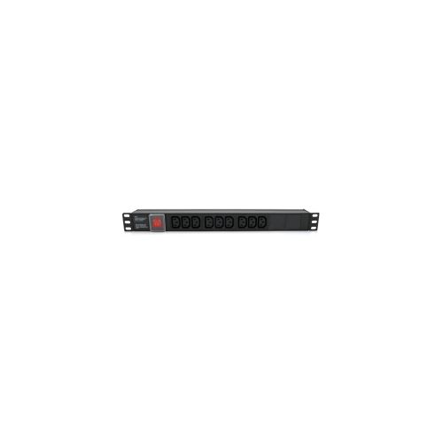 Силовий блок 19 9 розеток С13, без кабеля, вимикач, метал. корпус Voltronic (PPX9PDUGR)