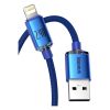 Дата кабель USB 2.0 AM to Lightning 1.2m 2.4A blue Baseus (CAJY000003) - Изображение 1