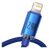 Дата кабель USB 2.0 AM to Lightning 1.2m 2.4A blue Baseus (CAJY000003) - Изображение 2