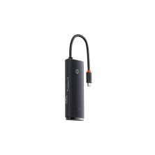 Концентратор Baseus USB-C 6-in-1 HDMI + 2xUSB 3.0 + USB-C + SD/TF black (WKQX050001) Концентратор Baseus USB-C 6-in-1 HDMI + 2xUSB 3.0 + USB-C + SD/TF black (WKQX050001)