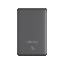 Батарея універсальна Sigma X-power SI10A7QL-MAG grey 10000mAh, Magnetic wireless 15W, PD+QC, 20W max (4827798955116)