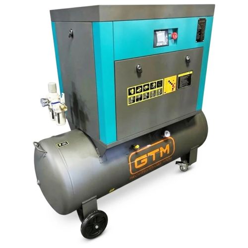 Компресор GTM гвинтовий, ресивер 200л, 680л/хв, 5.5kW, 8бар, 380V, інвертор, кожух (DLG5.5V WITH CLOSED CASE)