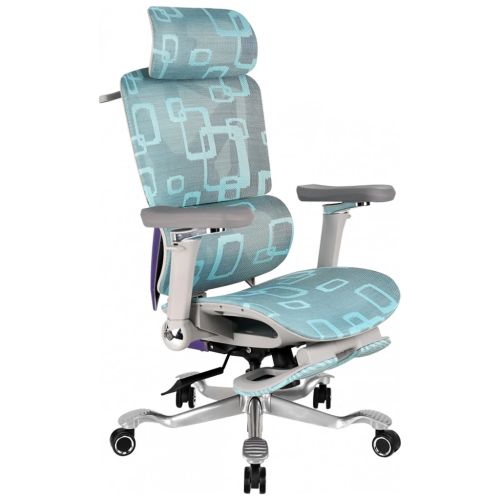 Кресло игровое GT Racer X-900 Gray/Violet/Blue