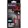 Дата кабель USB 2.0 AM to Lightning 1.0m ACH01-03T PRO Red Defender (87807) - Изображение 2