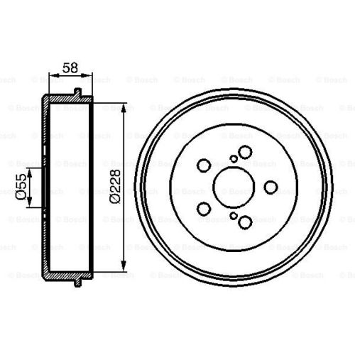 Тормозной барабан Bosch 0 986 477 140