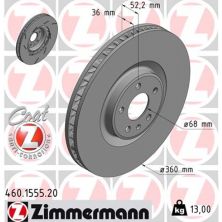 Тормозной диск ZIMMERMANN 460.1555.20