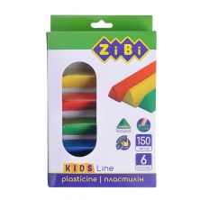 Пластилін ZiBi KIDS Line 6 кольорів, 150 г (ZB.6225)