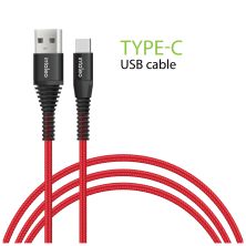 Дата кабель USB 2.0 AM to Type-C 1.2m CBRNYT1 Red Intaleo (1283126559464)