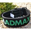 Атлетичний пояс MadMax MFB-301 Suede Single Prong шкіряний Black/Green L (MFB-301_L) - Зображення 1