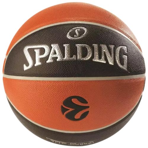 М'яч баскетбольний Spalding Euroleague TF-500 чорний, помаранчевий Уні 7 77101Z (689344411040)