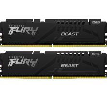 Модуль пам'яті для комп'ютера DDR5 16GB (2x8GB) 6000 MHz Beast Black EXPO Kingston Fury (ex.HyperX) (KF560C30BBEK2-16)