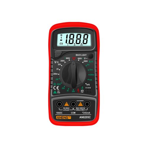 Цифровой мультиметр ANENG AN8205C, V, A, R, T, функция hFE (AN8205C)