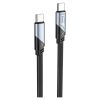 Дата кабель USB-C to USB-C 1.2m 60W nylon aluminum U119 black HOCO (6942007605021) - Изображение 1
