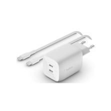 Зарядное устройство Belkin 2xUSB-C PD65W GaN PPS + cable USB-C to USB-C 2.0m White (WCH013VF2MWH-B6)