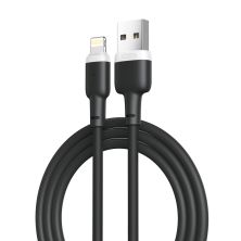 Дата кабель USB 2.0 AM to Lightning 1.0m 2.1A silicone black XO (NB208-L-1-BK) Дата кабель USB 2.0 AM to Lightning 1.0m 2.1A silicone black XO (NB208-L-1-BK)