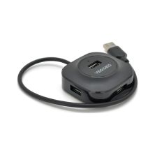 Концентратор VEGGIEG USB 2.0 to 4xUSB 0.3m black (V-U2405)