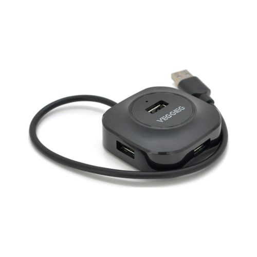 Концентратор VEGGIEG USB 2.0 to 4xUSB 0.3m black (V-U2405)