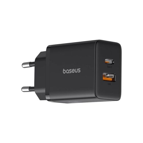 Зарядное устройство Baseus 1xUSB-C 30W + 1xUSB black (P10111404113-00) Зарядное устройство Baseus 1xUSB-C 30W + 1xUSB black (P10111404113-00)