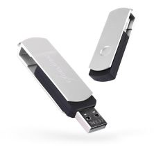 USB флеш накопитель eXceleram 64GB P2 Series Silver/Black USB 2.0 (EXP2U2SIB64)
