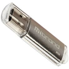 USB флеш накопичувач Mibrand 8GB Cougar Silver USB 2.0 (MI2.0/CU8P1S)