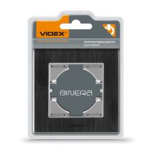 Рамка Videx BINERA черный алюминий одинарная (VF-BNFRA1H-B)