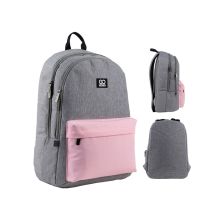 Рюкзак школьный GoPack Education Teens 140L-1 серо-розовый (GO24-140L-1)