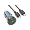 Зарядний пристрій HOCO Z47A set (C to C) USB-A/Type-C Transparent black (6931474782311) - Зображення 1