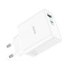 Зарядное устройство HOCO C113A Awesome 1xUSB-C PD65W + 1xUSB QC3.0 White (6931474790910) - Изображение 2