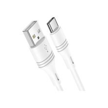 Дата кабель USB 2.0 AM to USB-C 1.0m 3A PVC BX43 white BOROFONE (6931474735607) Дата кабель USB 2.0 AM to USB-C 1.0m 3A PVC BX43 white BOROFONE (6931474735607)