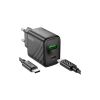 Зарядний пристрій HOCO CS23A USB-C PD30W + 1xUSB QC3.0 + cable USB-C to USB-C black (6942007609968) - Зображення 3