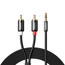 Кабель мультимедийный 3.5mm M to 2xRCA M 5.0m AV116 black Ugreen (10591)
