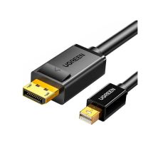 Кабель мультимедийный miniDisplayPort M to DisplayPort M 1.5m MD105 black Ugreen (10477)
