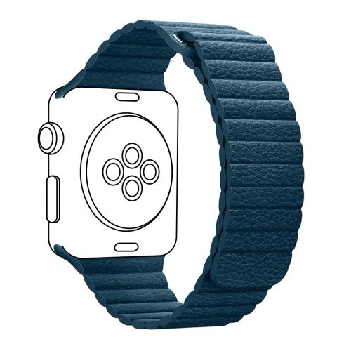 Ремешок для смарт-часов Armorstandart Leather Loop для Apple Watch 42 (Series 11-10)/41/40/38 Blue (ARM51669)