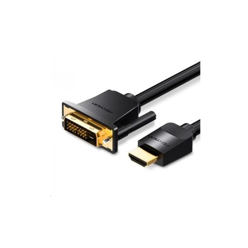 Кабель мультимедійний HDMI M to DVI M 1.0m 4K60Hz black Vention (ABFBF)