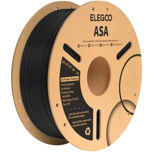 Пластик для 3D-принтера ELEGOO ASA 1.75мм, 1кг, black (50.203.0708)
