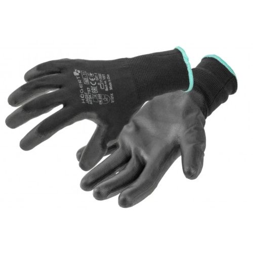 Захисні рукавиці Hoegert JAGST HT5K756-11 з поліуретановим покриттям чорні, 11 (HT5K756-11)