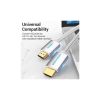 Кабель мультимедийный HDMI M to HDMI M 1.0m V2.0 4K60Hz braided aluminum alloy gray Vention (AABIF) - Изображение 2