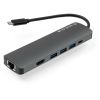 Концентратор Vinga USB-C 3.1 to HDMI+RJ45_1Gbps+3xUSB3.0+SD/TF+PD100W (VHYC8) - Зображення 3