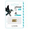 USB флеш накопичувач Wibrand 4GB Hawk Gold USB 2.0 (WI2.0/HA4M1G) - Зображення 1