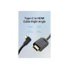 Кабель мультимедийный USB-C 3.1 to HDMI 1.5m 90° 4K 60 Гц PVC Black Vention (CGVBG) - Изображение 1