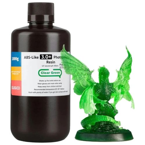 Фотополимерная смола ELEGOO Resin, ABS-like 3.0 plus 1кг, transparent green (50.103.0227) Фотополимерная смола ELEGOO Resin, ABS-like 3.0 plus 1кг, transparent green (50.103.0227)