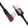 Дата кабель USB 2.0 AM to Lightning 2.0m 2.4A 90° corner black/red Baseus (CAVP000120) - Изображение 2