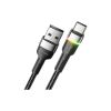 Дата кабель USB 2.0 AM to USB-C 1.0m 3A LED black Essager (EXCT-XCD01) - Изображение 1