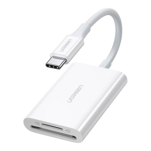 Считыватель флеш-карт Ugreen USB-C 3.1 to TF/SD CM265 White (35506)