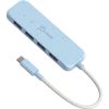Концентратор J5create USB-C to 4xUSB-A 3.2 10Gbps cyan (JCH341EC-N) - Зображення 2