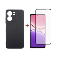 Чехол для мобильного телефона Dengos Oppo A5x Carbon+glass Black (DG-KM-175)