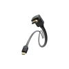 Кабель мультимедийный HDMI M to HDMI M 2.0m V2.0 4K60Hz 90° corner PVC black Vention (AAQBH) - Изображение 2