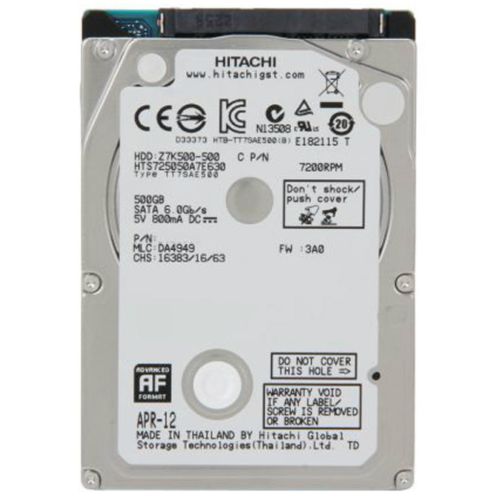Жесткий диск для ноутбука 2.5 500GB WDC Hitachi HGST (0J38075 / HTS725050A7E630)
